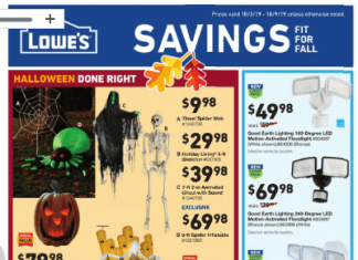 Lowe’s Weekly Ad Oct 03 – Oct 09, 2019