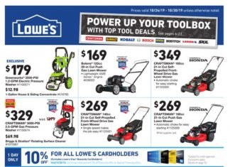 Lowe’s Weekly Ad Oct 24 – Oct 30, 2019