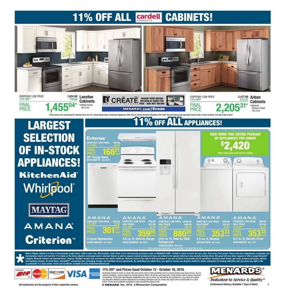 Menards Flyer Sale Oct 13 Oct 19, 2019