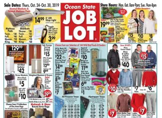 Ocean State Job Lot Weekly Ad Oct 24 – Oct 30, 2019