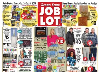 Ocean State Job Lot Weekly Ad Oct 3 – Oct 9, 2019