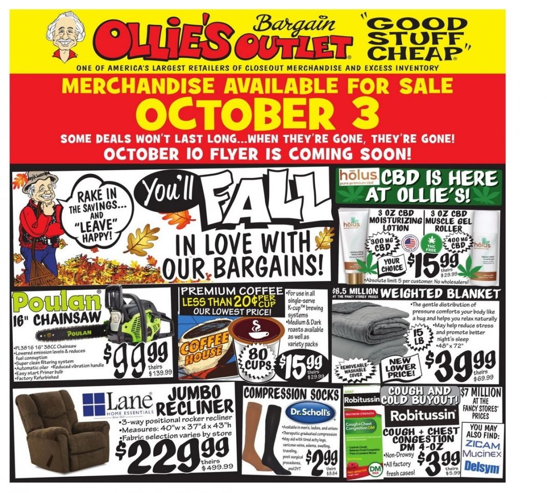 Ollie's Weekly Ad Oct 3 Oct 9, 2019