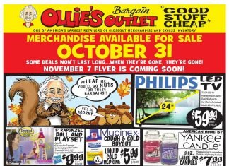 Ollie’s Weekly Ad Oct 31 –Nov 06, 2019