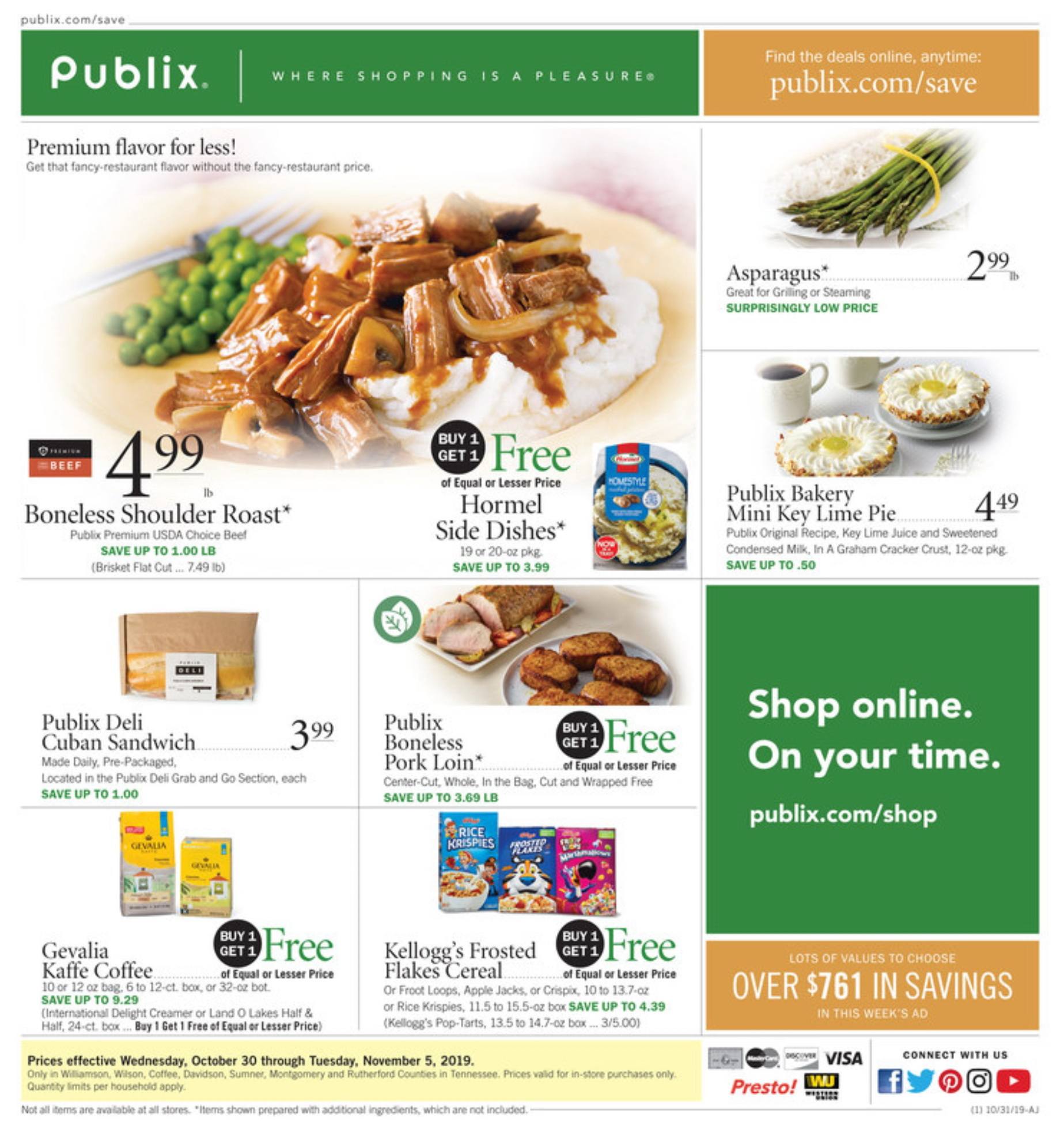 Publix Weekly Ad Oct 30 – Nov 5, 2019