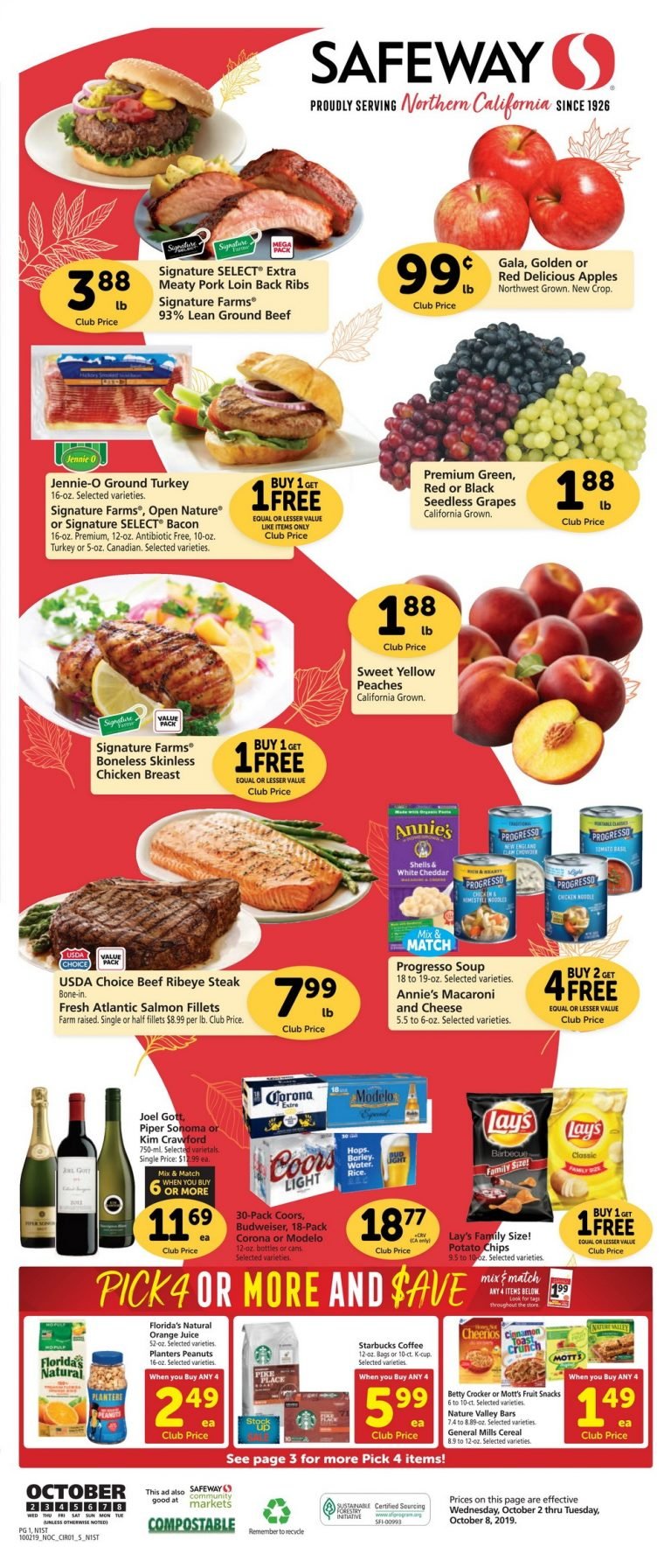 Safeway Weekly Ad Oct 2 Oct 8, 2019