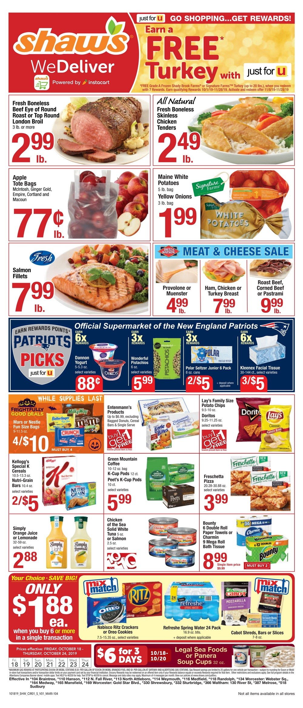 Shaw's Weekly Ad Oct 18 Oct 24, 2019