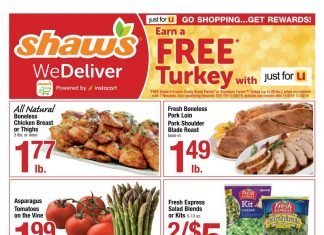 Shaw’s Weekly Ad Nov 01 -Nov 07, 2019