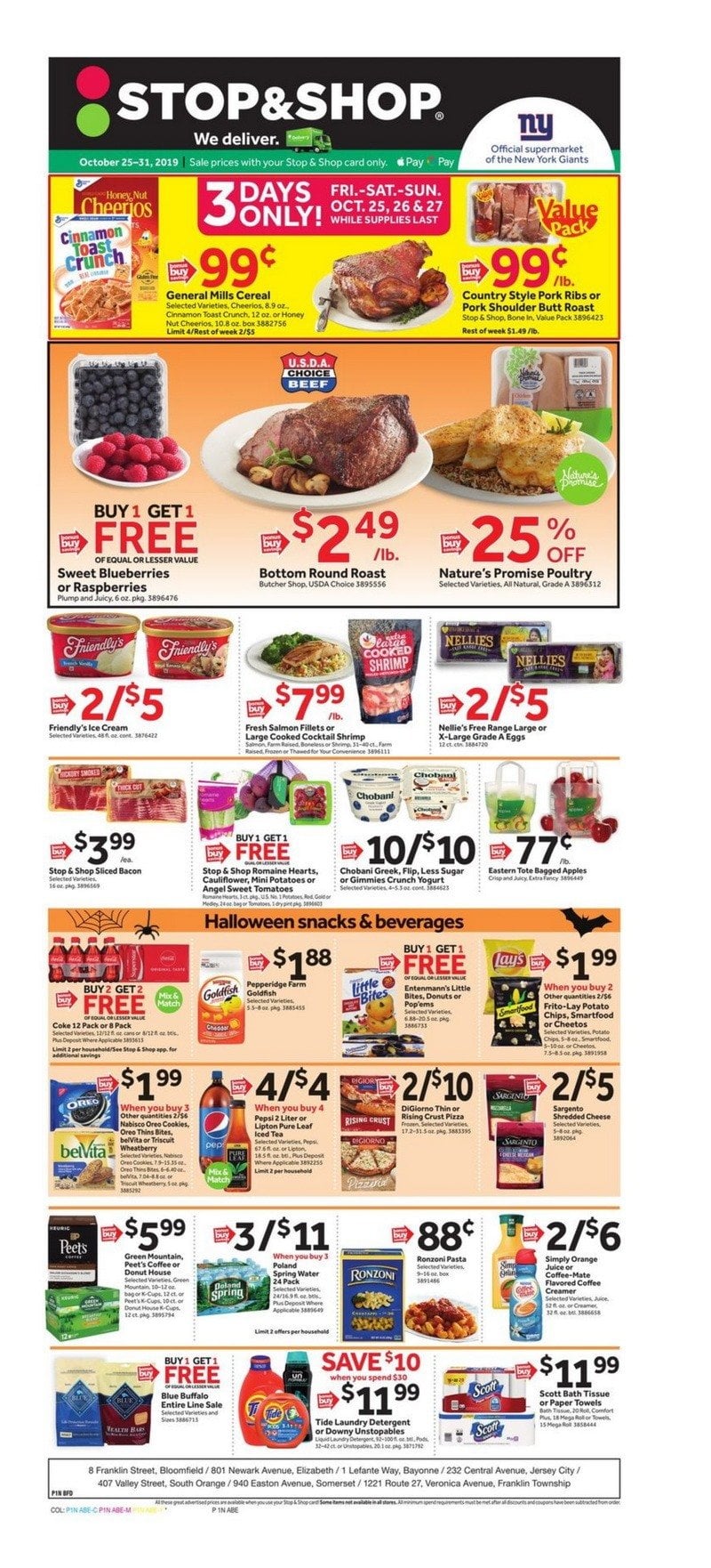 Stop & Shop Weekly Circular Oct 25 Oct 31, 2019