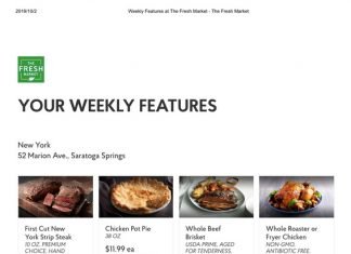 The Fresh Market Weekly Specials Oct 02 – Oct 08, 2019