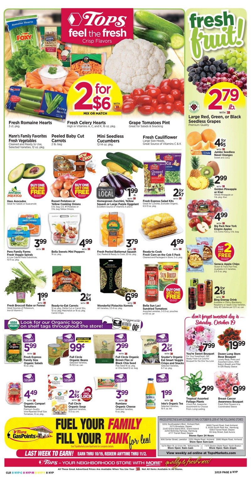 Tops Weekly Circular Oct 13 Oct 19, 2019