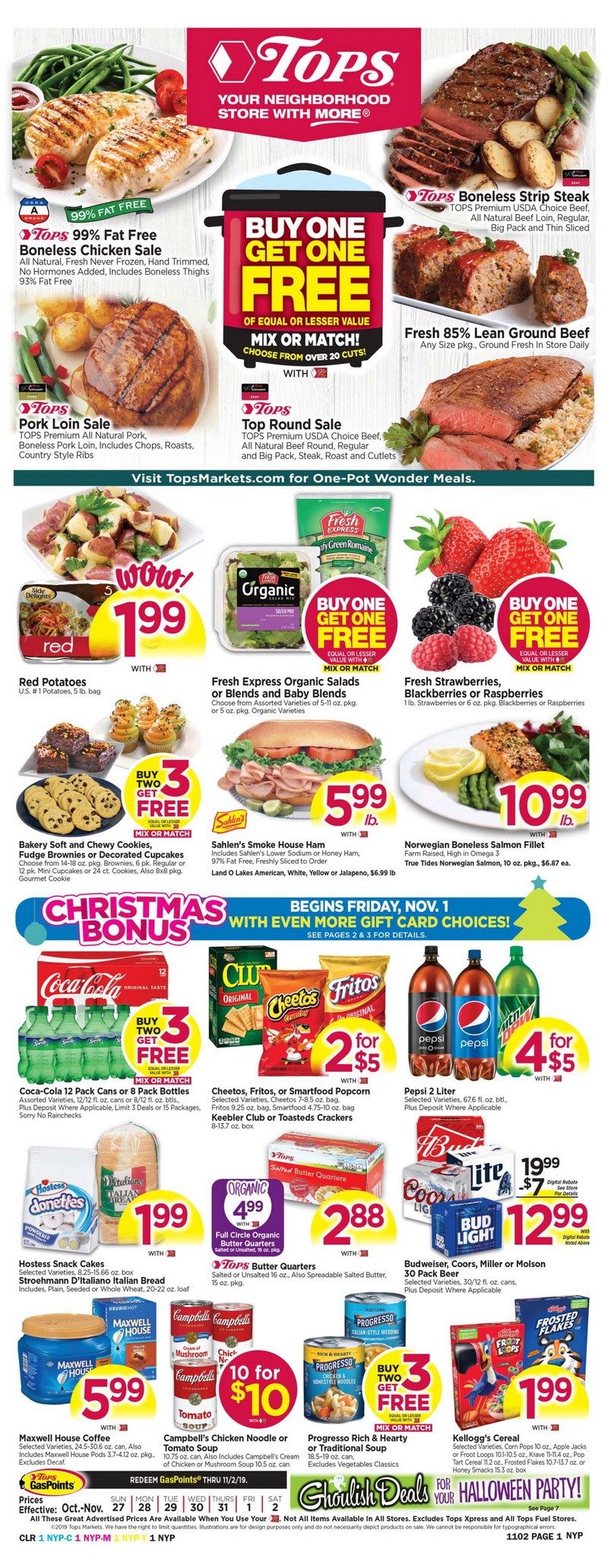 Tops Weekly Circular Oct 27 Nov 02, 2019