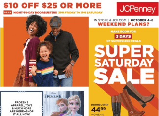 JCPenney Special Ad Sale Oct 4 – Oct 6, 2019