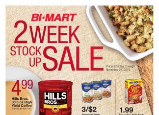 Bi Mart 2 WEEK STOCK UP SALE Nov 14– Nov 27, 2019