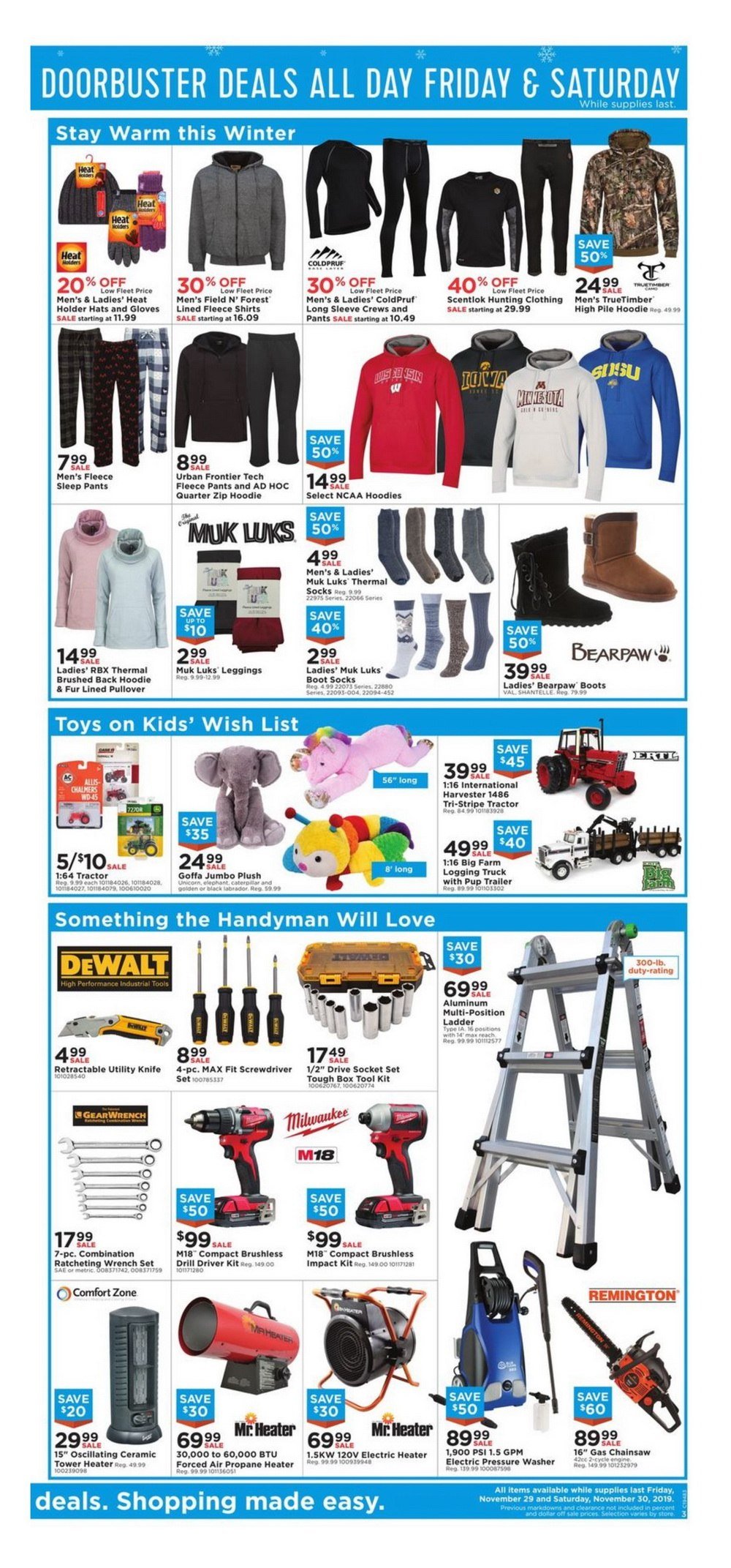 Fleet Farm Black Friday Sale Nov 29 Nov 30, 2019