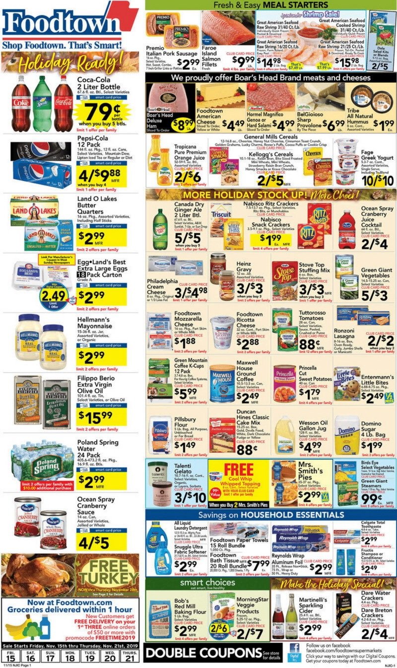 Foodtown Weekly Ad Nov 15 Nov 21, 2019