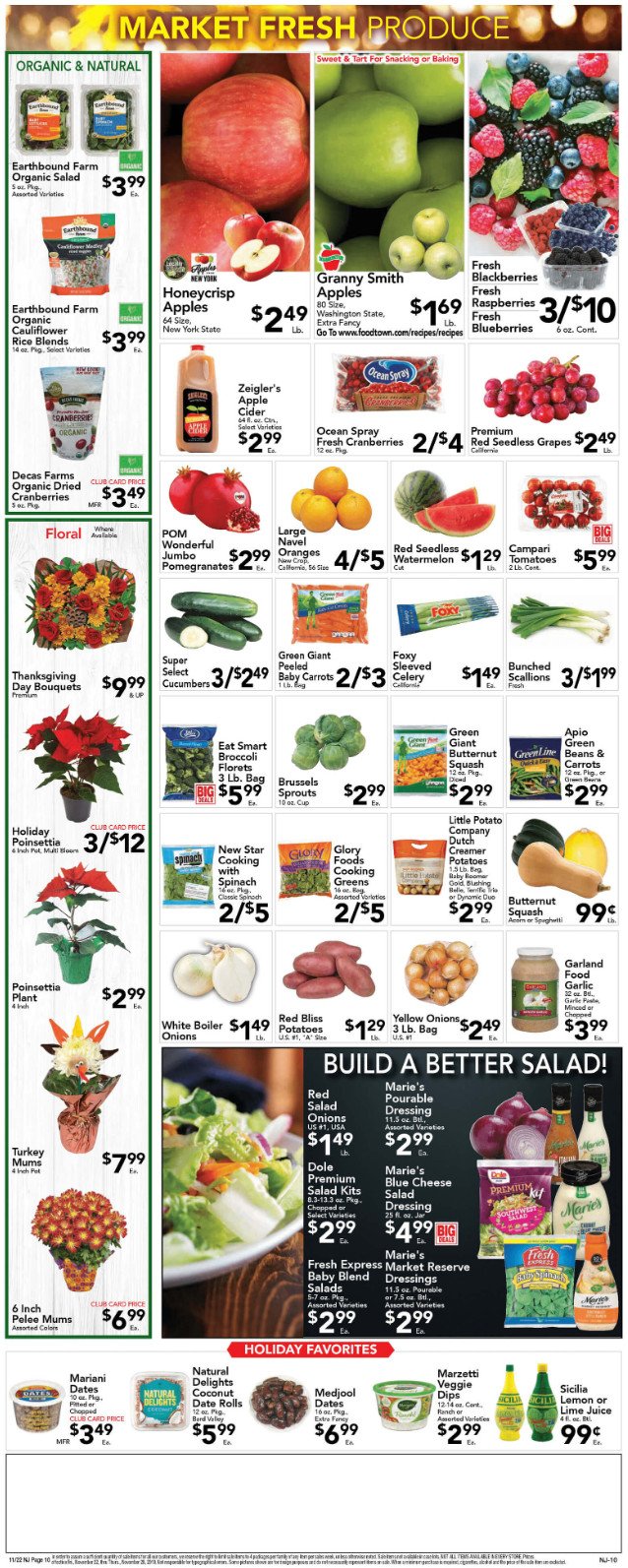Foodtown Weekly Ad Nov 22 Nov 28, 2019 Happy Thanksgiving