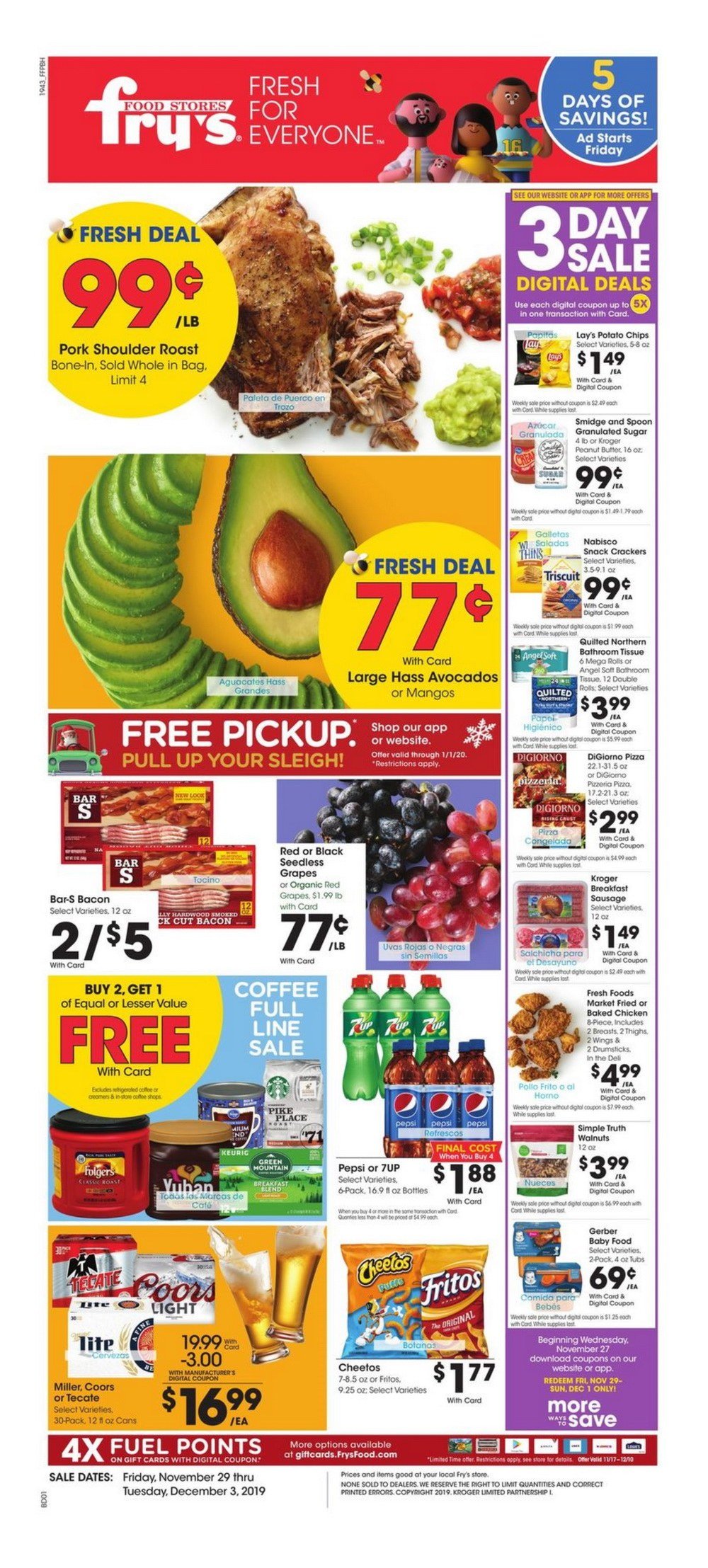 Fry's Food Weekly Ad Nov 29 Dec 03, 2019