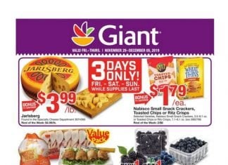 Giant Food Weekly Circular Nov 29 – Dec 05, 2019