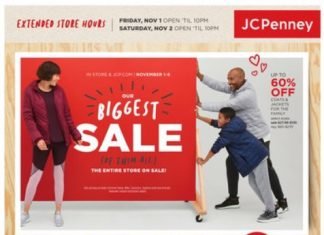 JCPenney Special Ad Sale Nov 01 – Nov 06, 2019