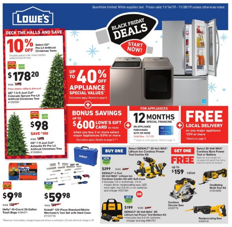 Lowe's Weekly Ad Nov 14 Nov 20, 2019