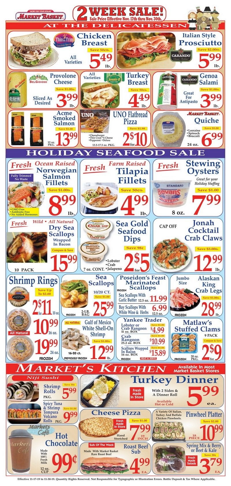 Market Basket Weekly Ad Nov 17 Nov 30, 2019 Happy Thanksgiving