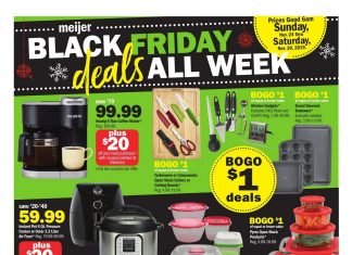 Meijer Black Friday Sale Nov 24 – Nov 30, 2019