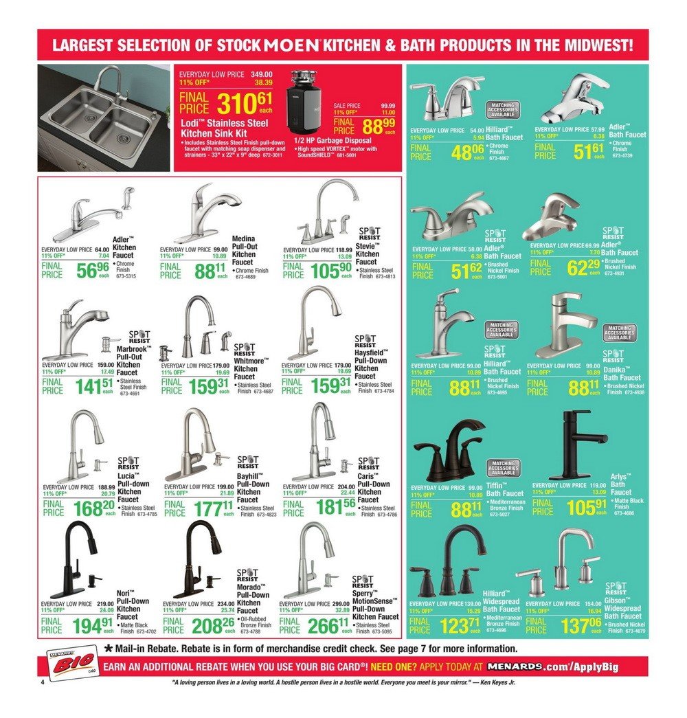 Menards Flyer Sale Nov 10 – Nov 16, 2019