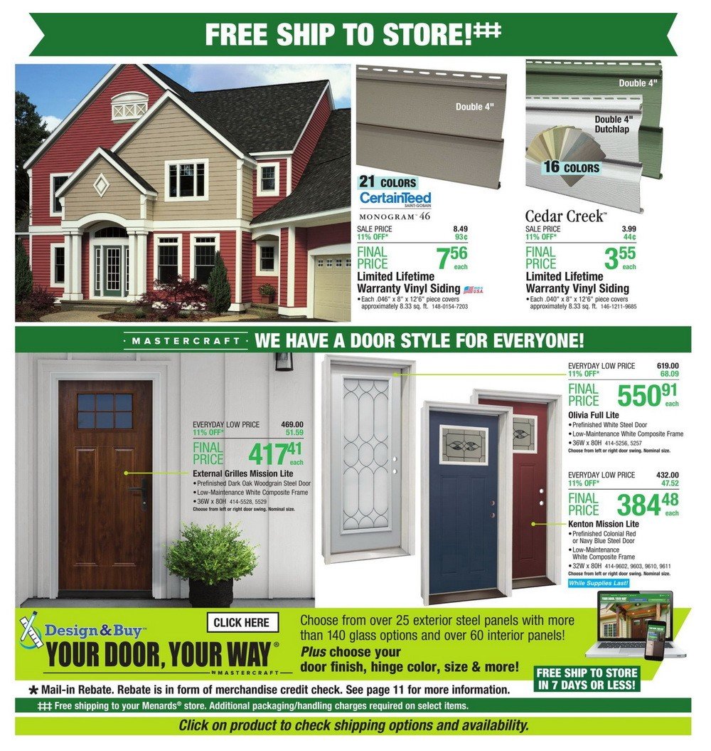 Menards Weekly Ad Nov 17 – Nov 23, 2019