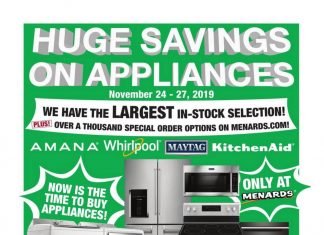 Menards Black Friday Sale Nov 24 – Nov 27, 2019