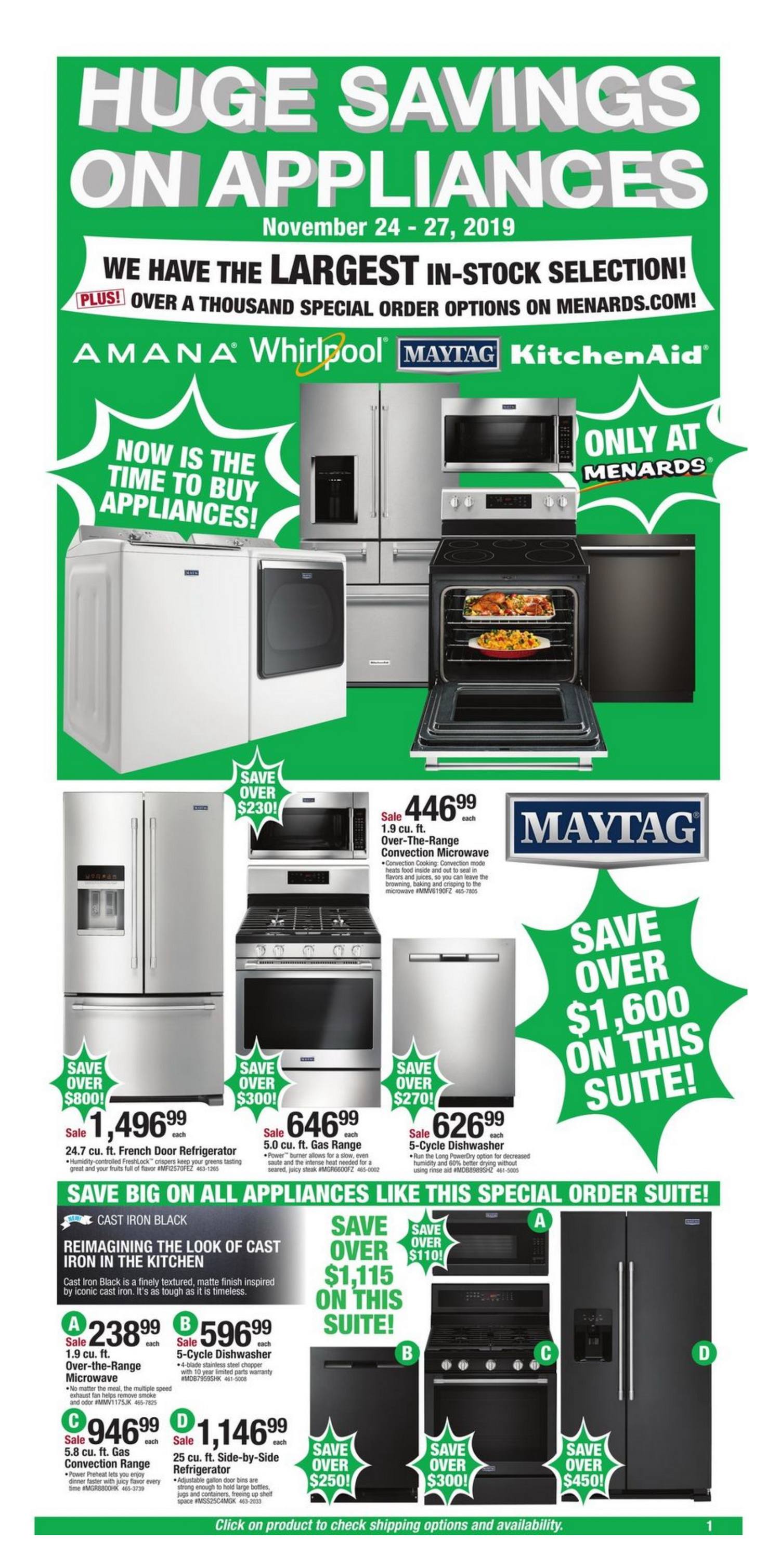 Menards Black Friday Sale Nov 24 – Nov 27, 2019