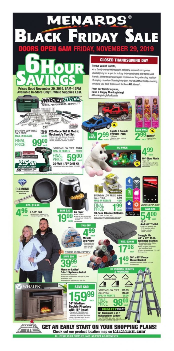 Menards Black Friday Sale Nov 29 Nov 30, 2019