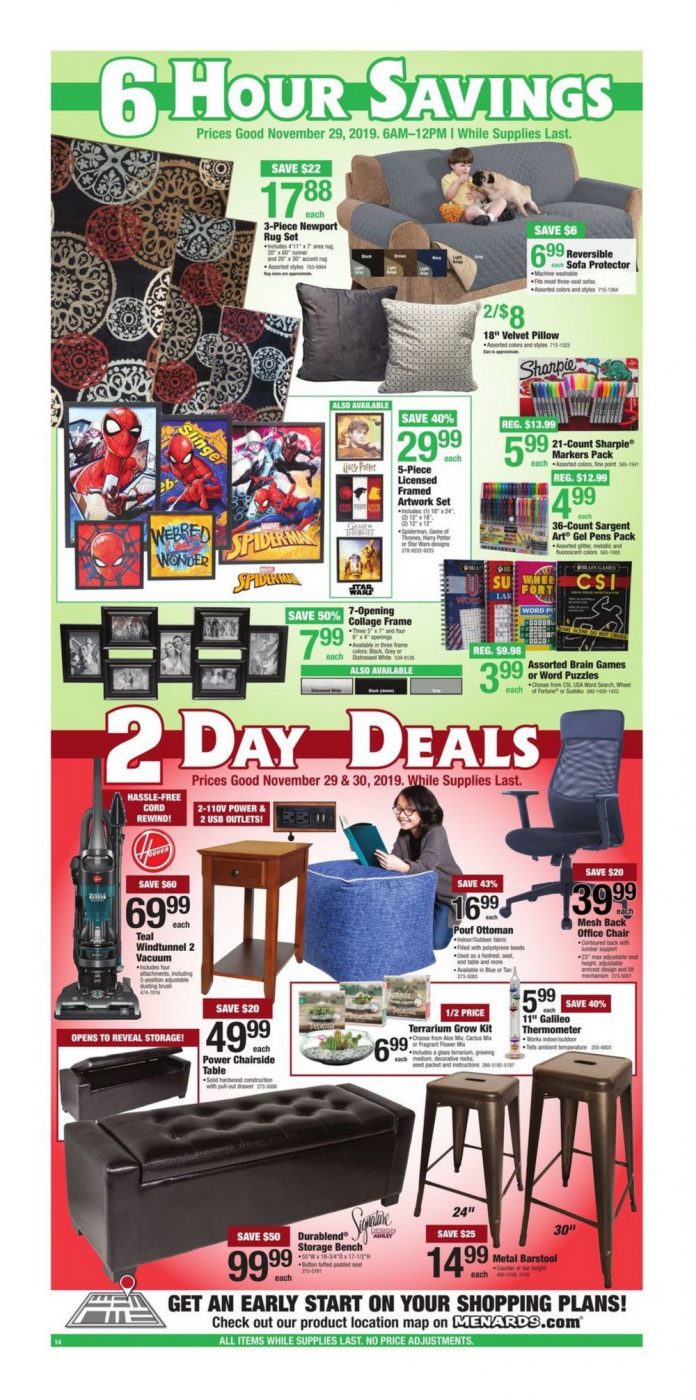Menards Black Friday Sale Nov 29 Nov 30, 2019