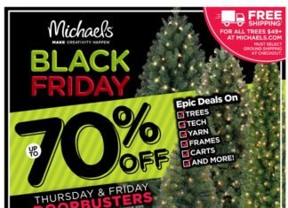 Michaels Black Friday Sale Nov 28 – Nov 30, 2019