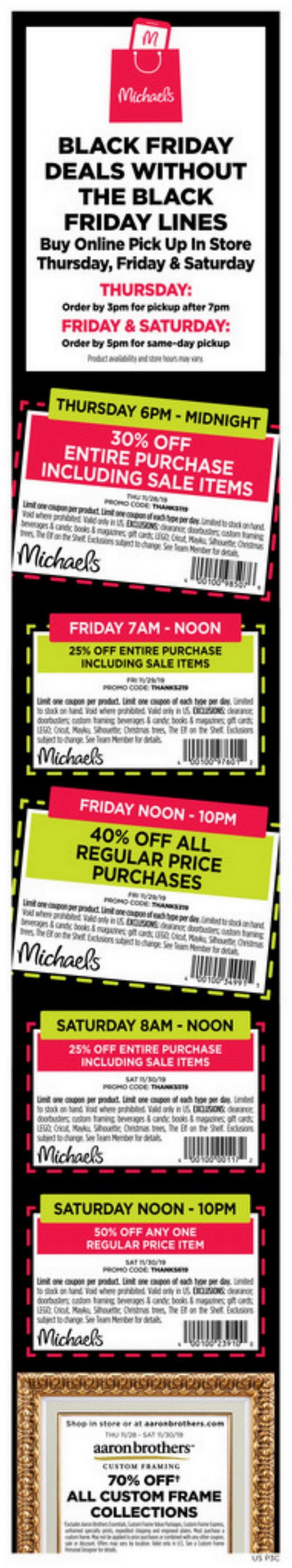 Michaels Black Friday Sale Nov 28 Nov 30, 2019