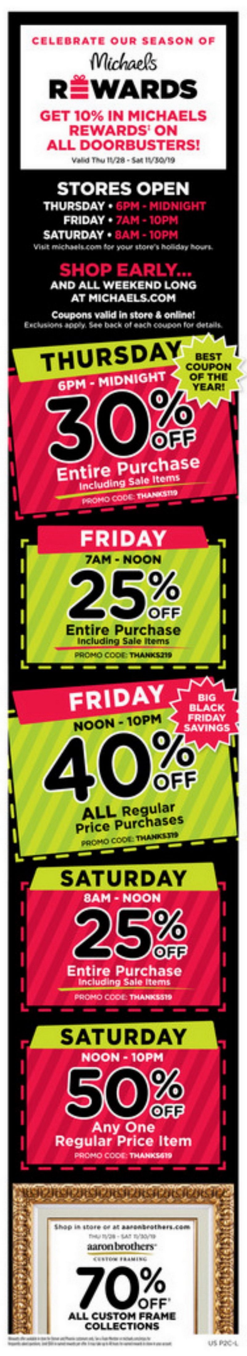 Michaels Black Friday Sale Nov 28 Nov 30, 2019