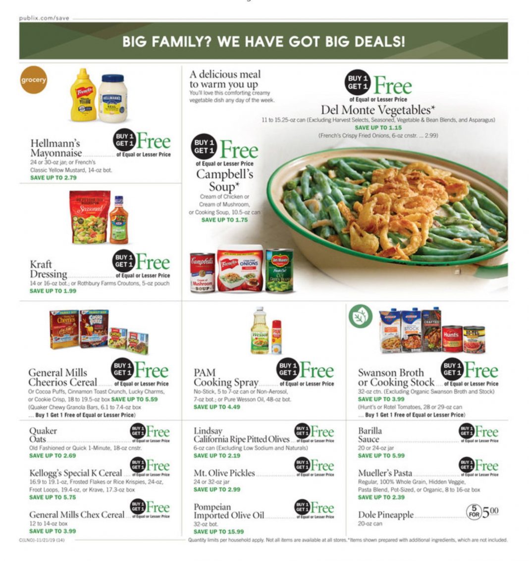 Publix Weekly Ad Nov 20 – Nov 27, 2019