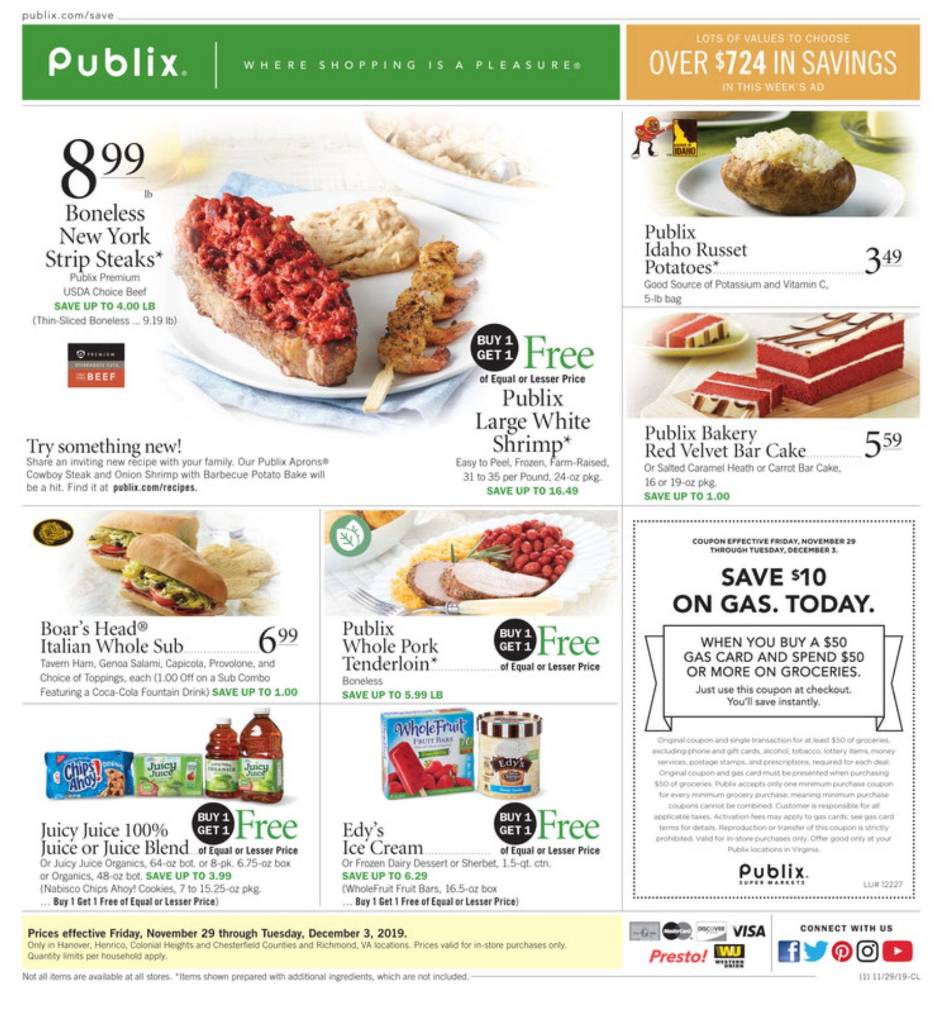 Publix Weekly Ad Nov 29 – Dec 03, 2019