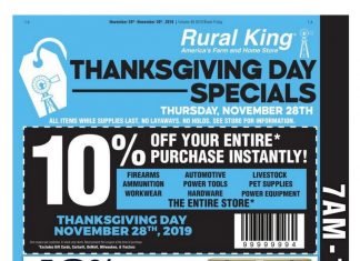 Rural King Black Friday Sale Nov 28 – Nov 30, 2019