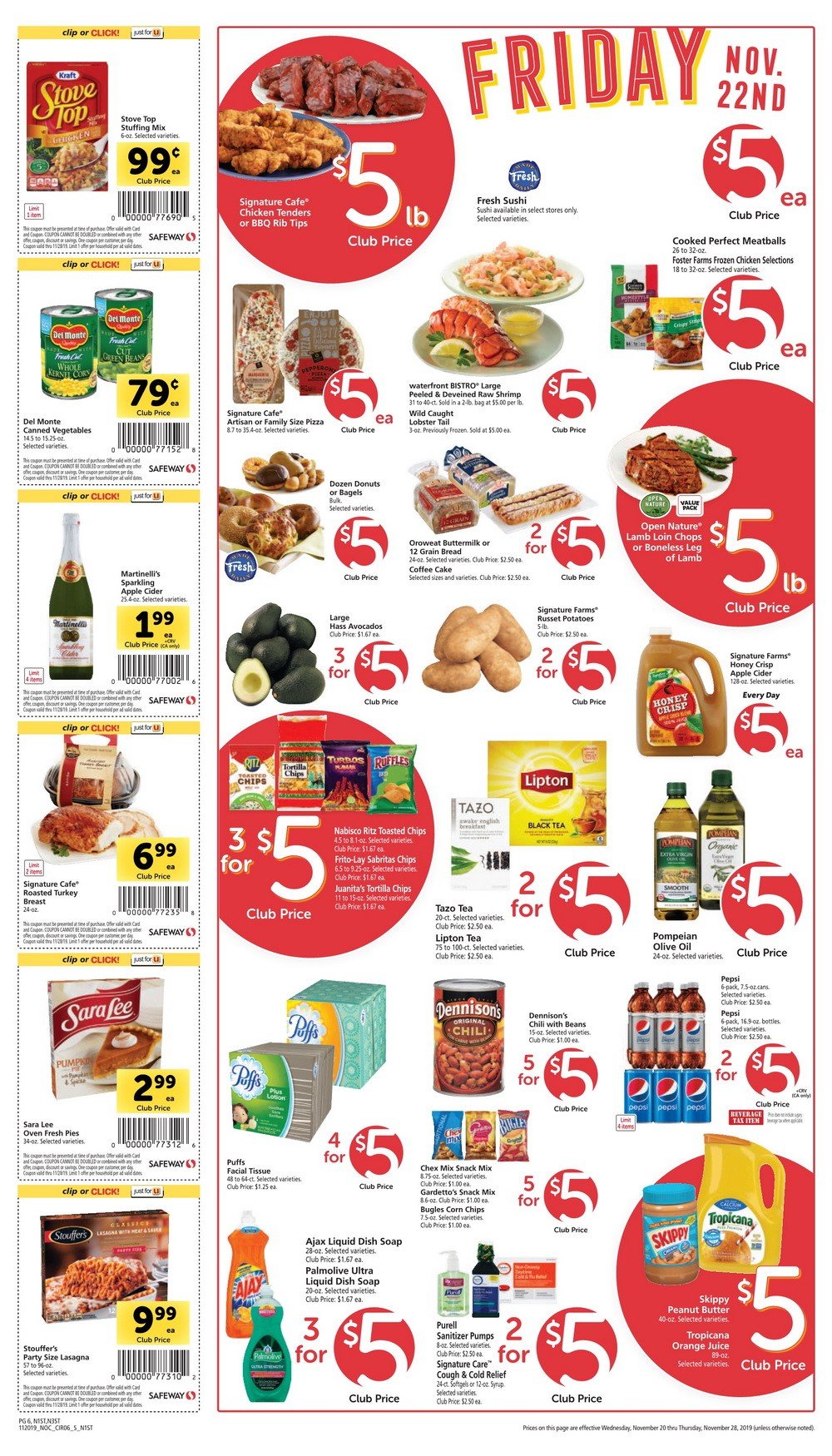 Safeway Weekly Ad Nov 20 Nov 28, 2019