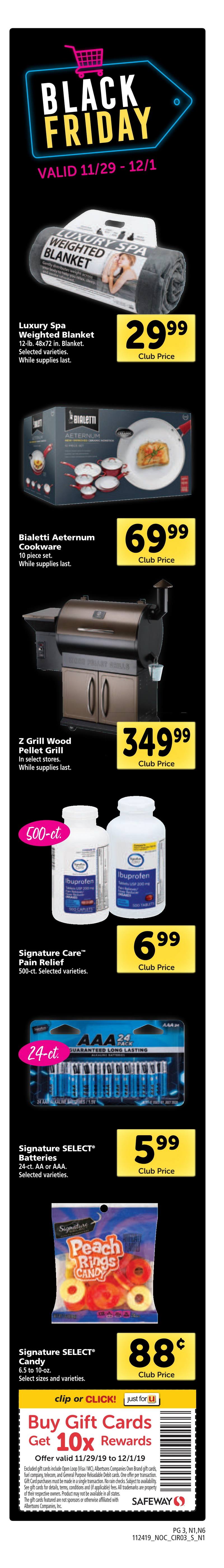 Safeway Black Friday Sneak Peek Nov 29 Dec 01, 2019