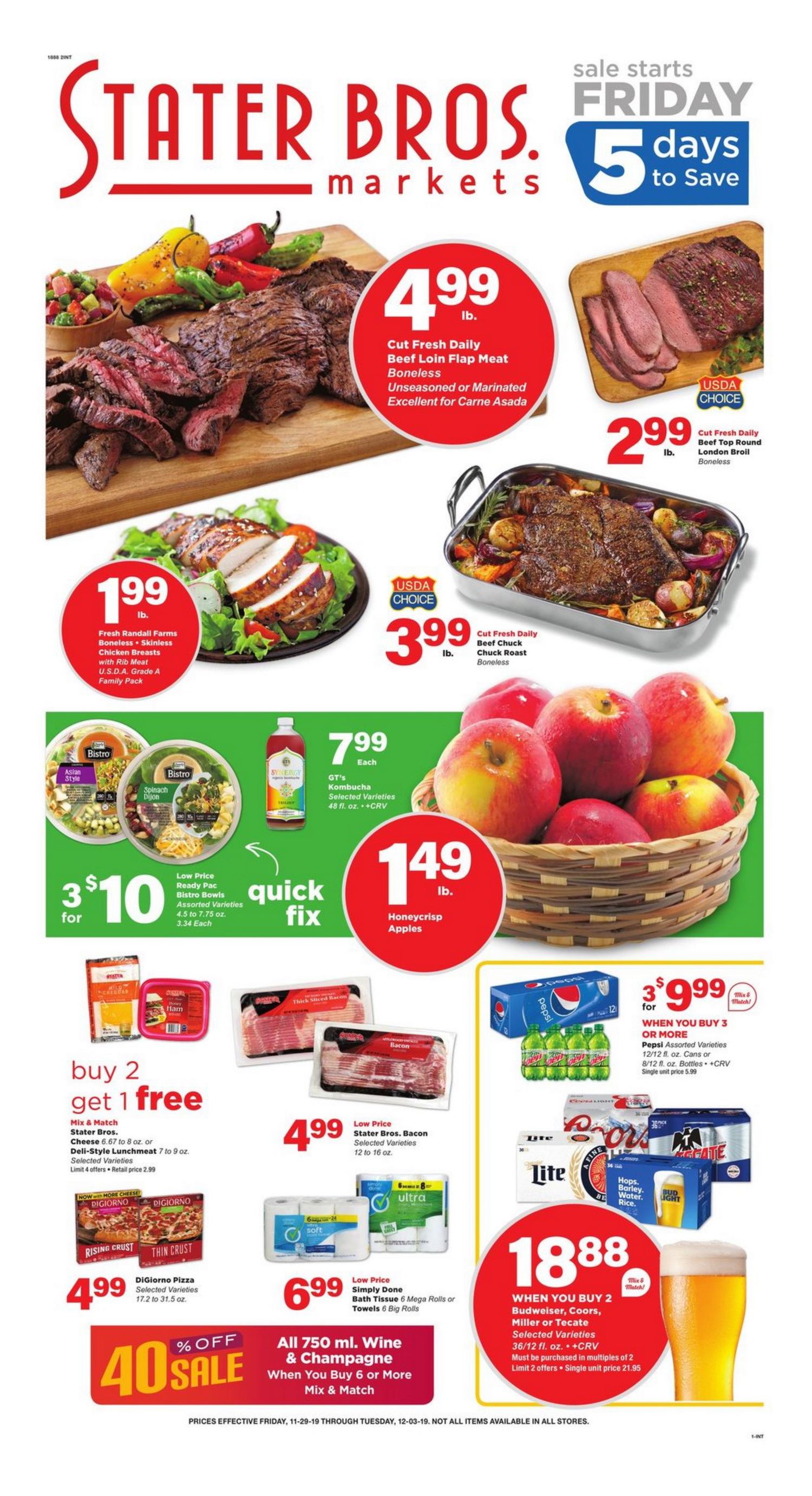 Stater Bros Weekly Ad Nov 29 Dec 03, 2019