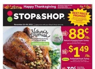 Stop & Shop Weekly Ad Nov 22 – Nov 28, 2019