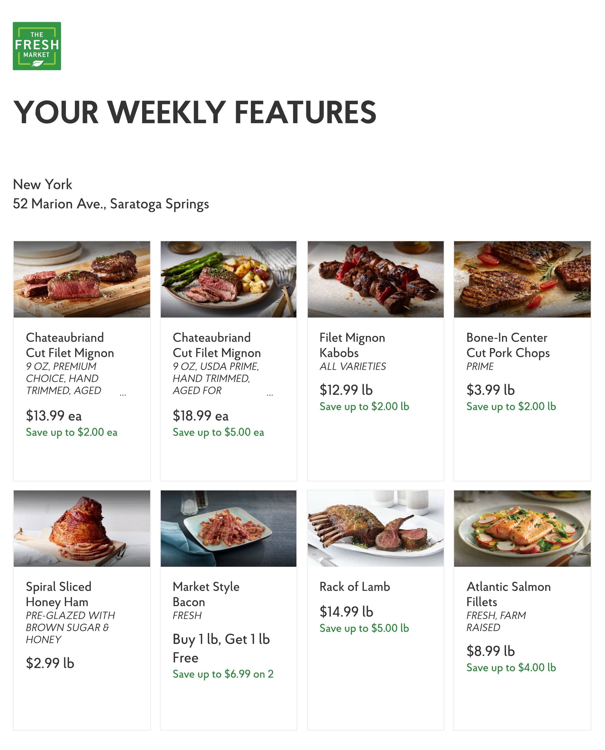 The Fresh Market Weekly Specials Nov 29 Dec 03, 2019