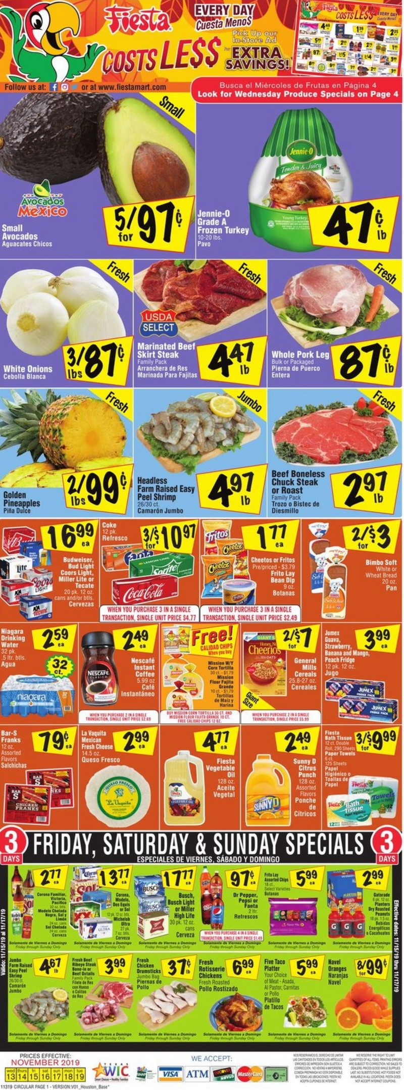 Fiesta Mart Weekly Ad Nov13 Nov 19, 2019