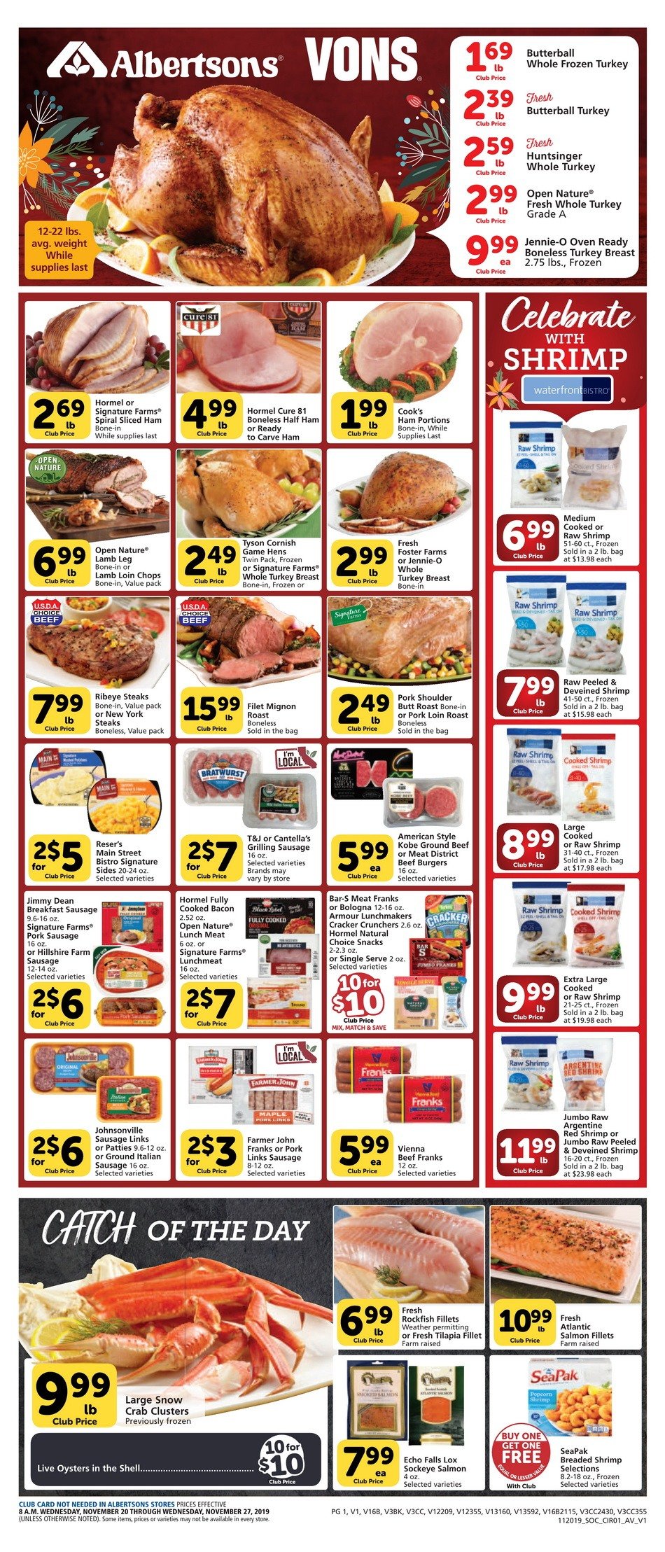 Vons Weekly Ad Nov 20 Nov 27, 2019