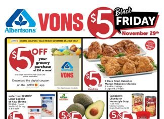 Vons Black Friday Sale Nov 29 – Dec 03, 2019