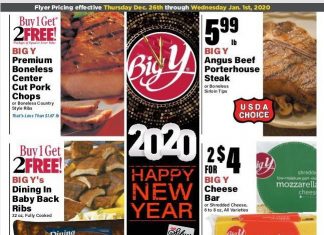 Big Y Weekly Ad Dec 26 – Jan 01, 2020