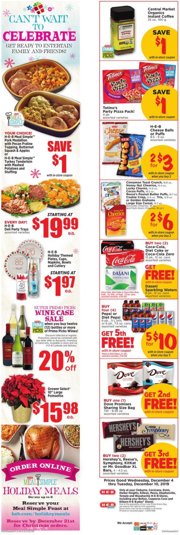 HEB Weekly Ad Dec 04 – Dec 10, 2019