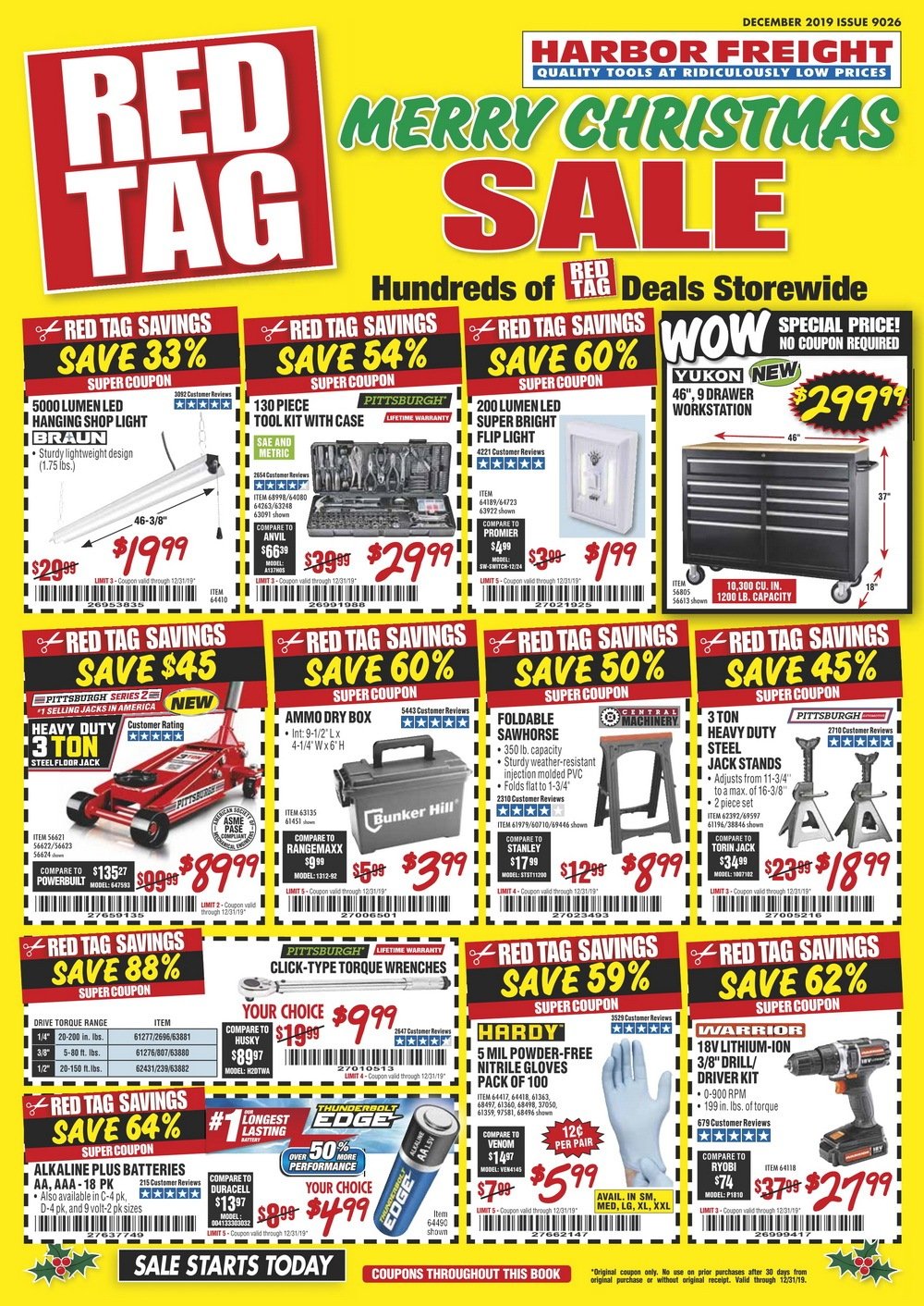 Harbor Freight Monthly Ad December, 2019