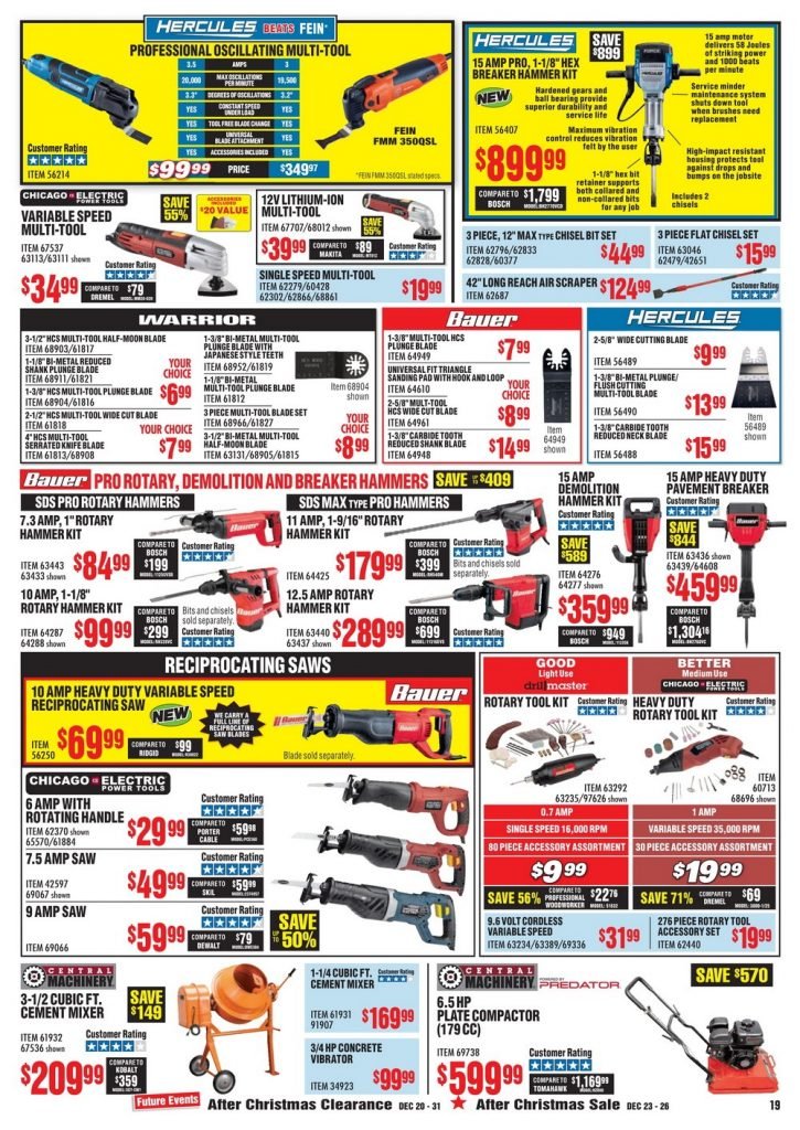 Harbor Freight Monthly Ad December, 2019